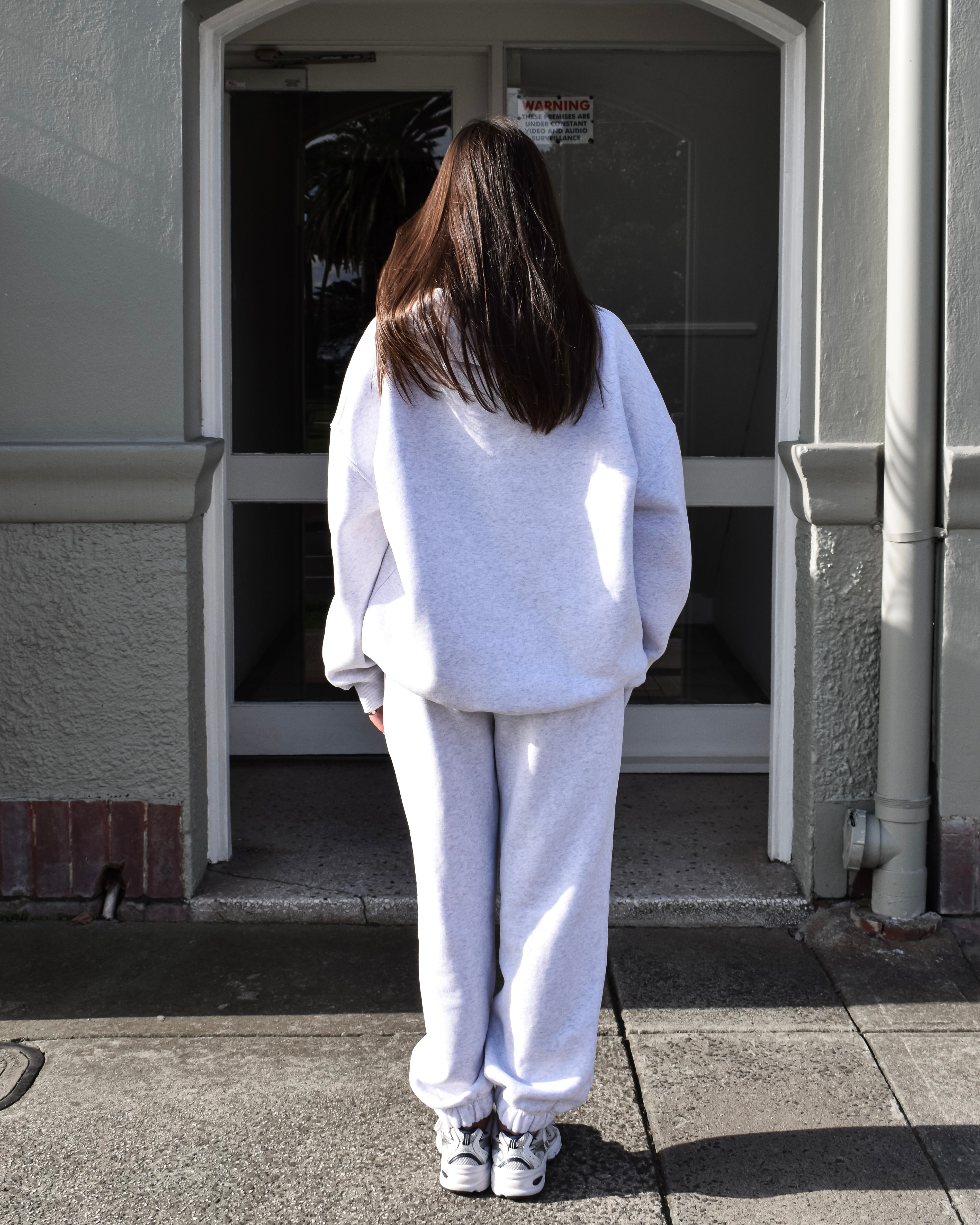 The 90s Loop Hoodie in Grey Marle (Fleece)