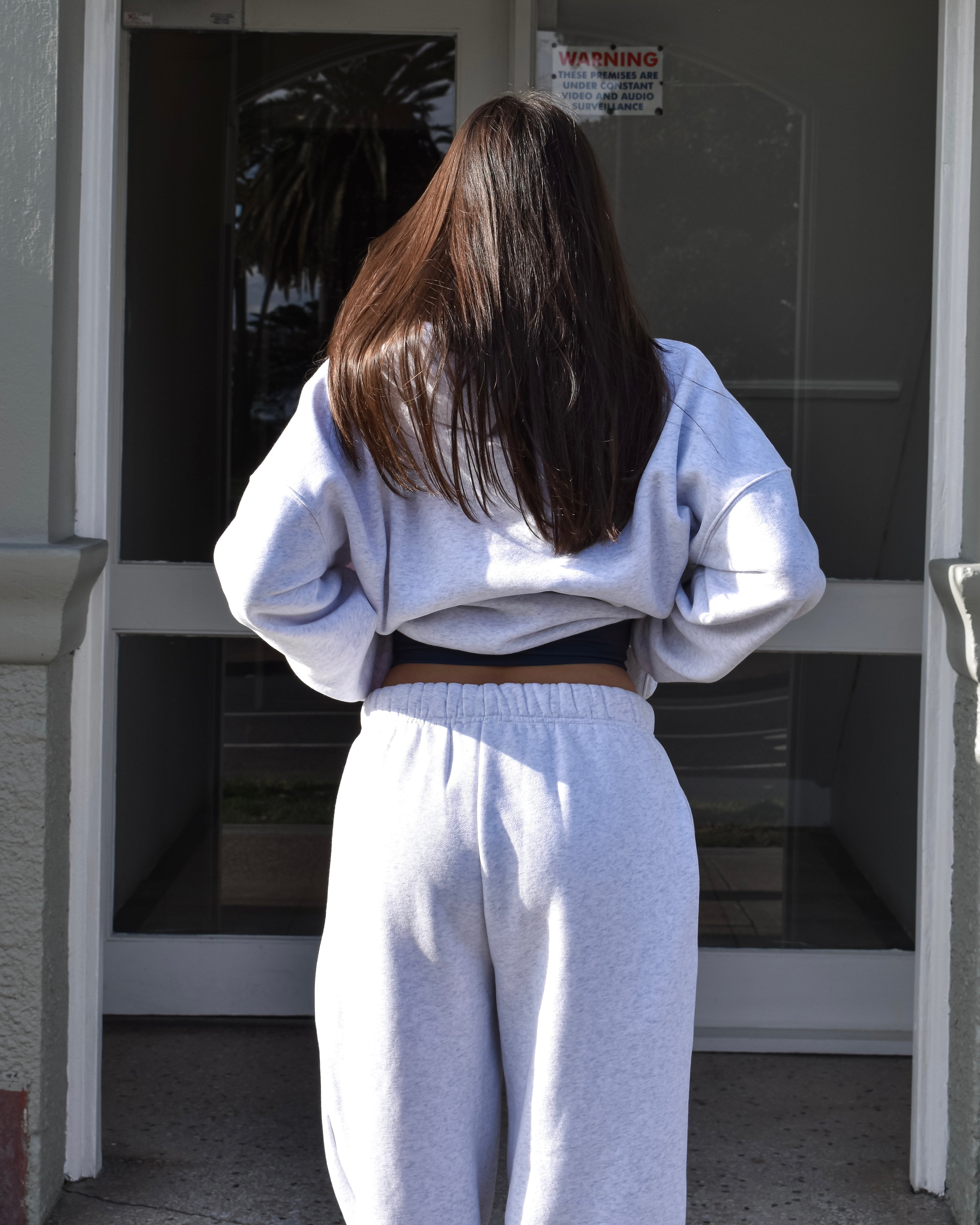 The 90s Loop Trackpants in Grey Marle (Fleece)