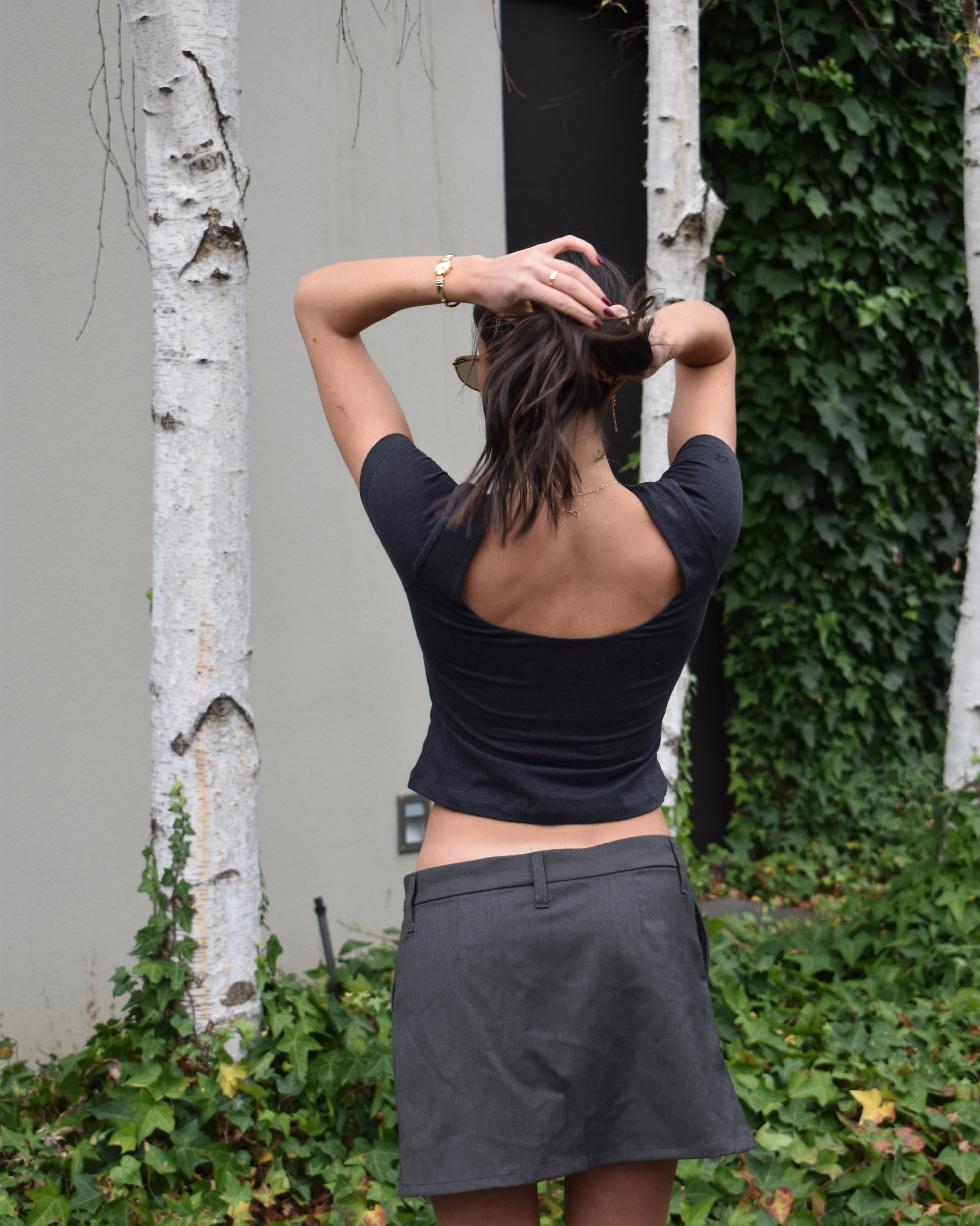 Reversible Tee Charcoal