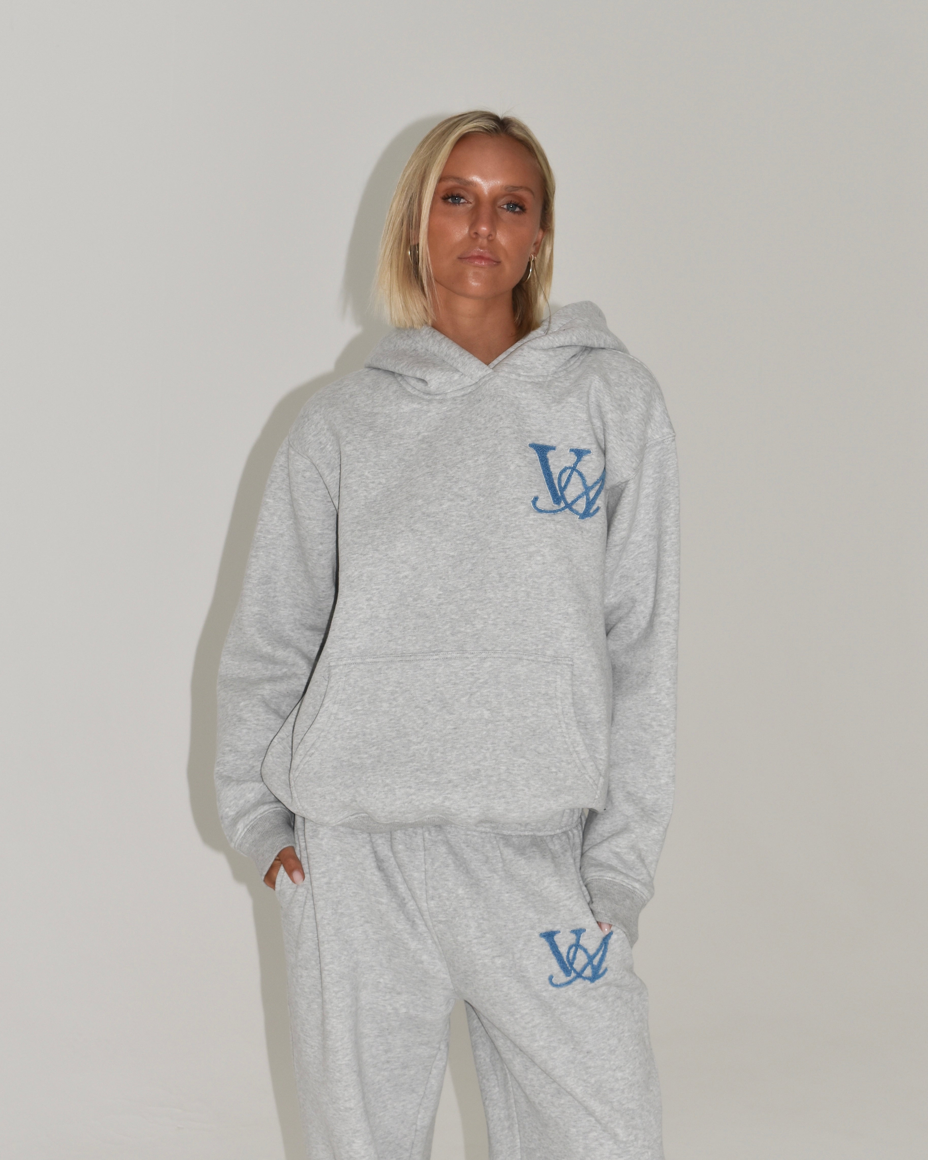 The Classic Hoodie in Grey Marle (Fleece)