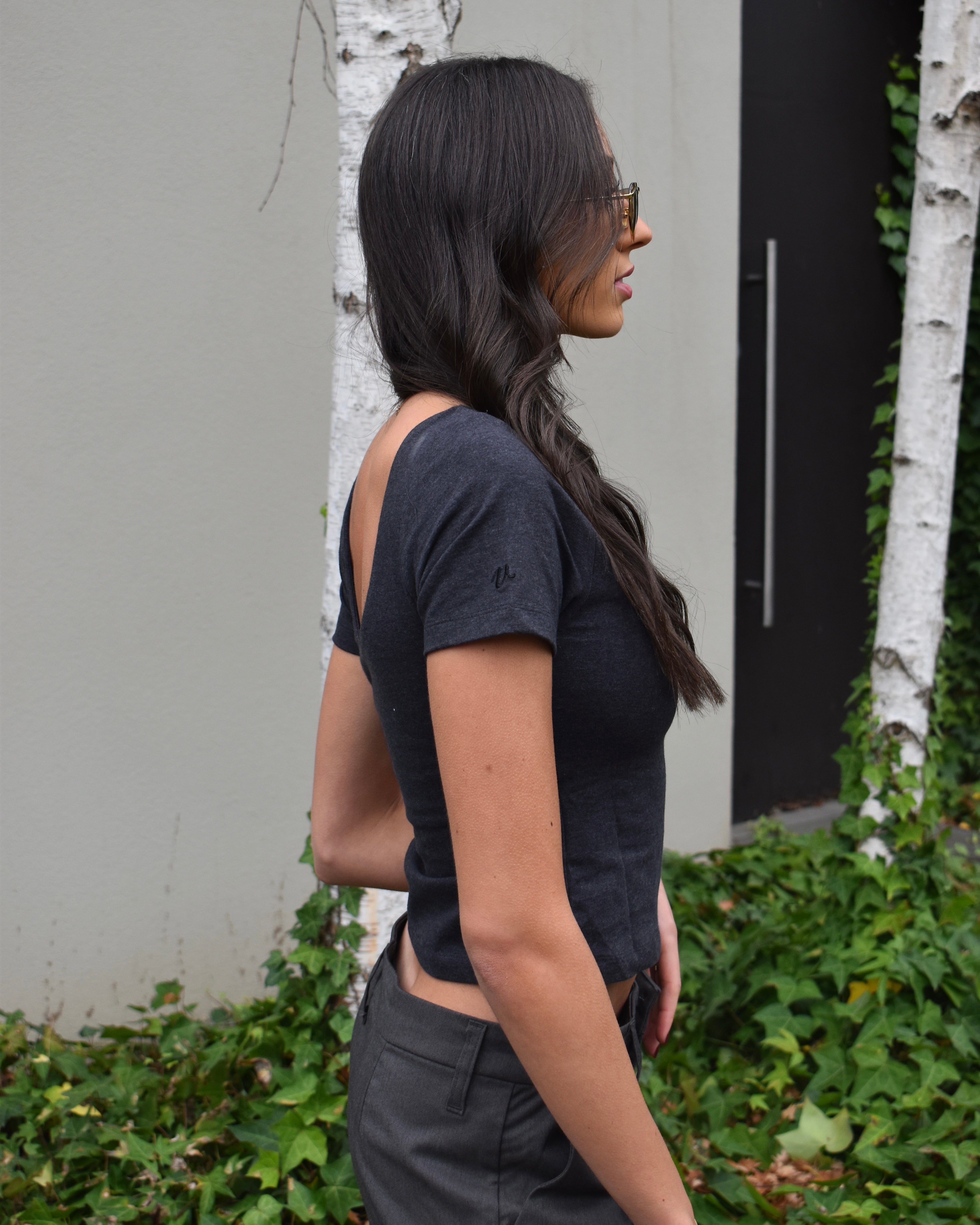 Reversible Tee Charcoal