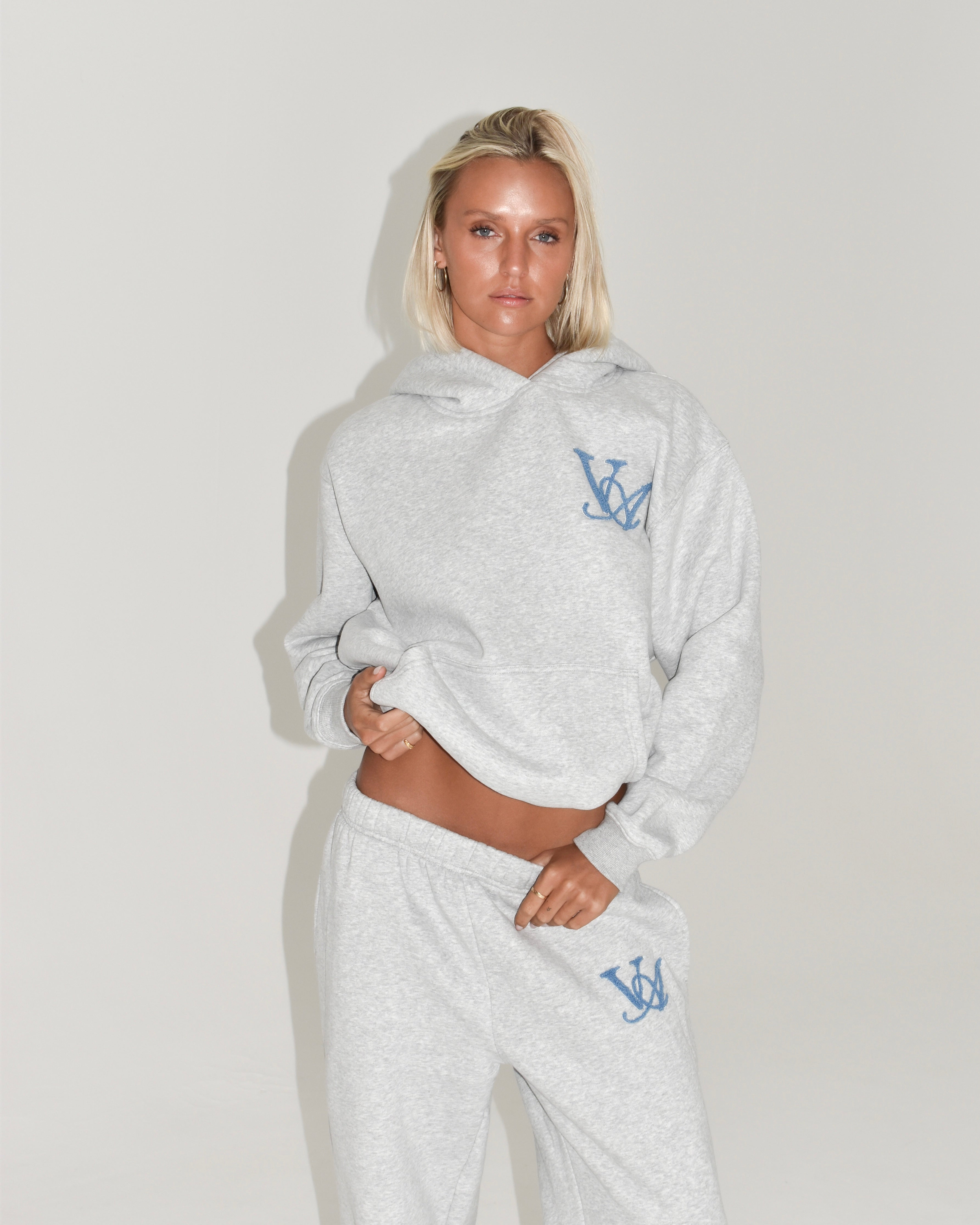 The Classic Hoodie in Grey Marle (Fleece)