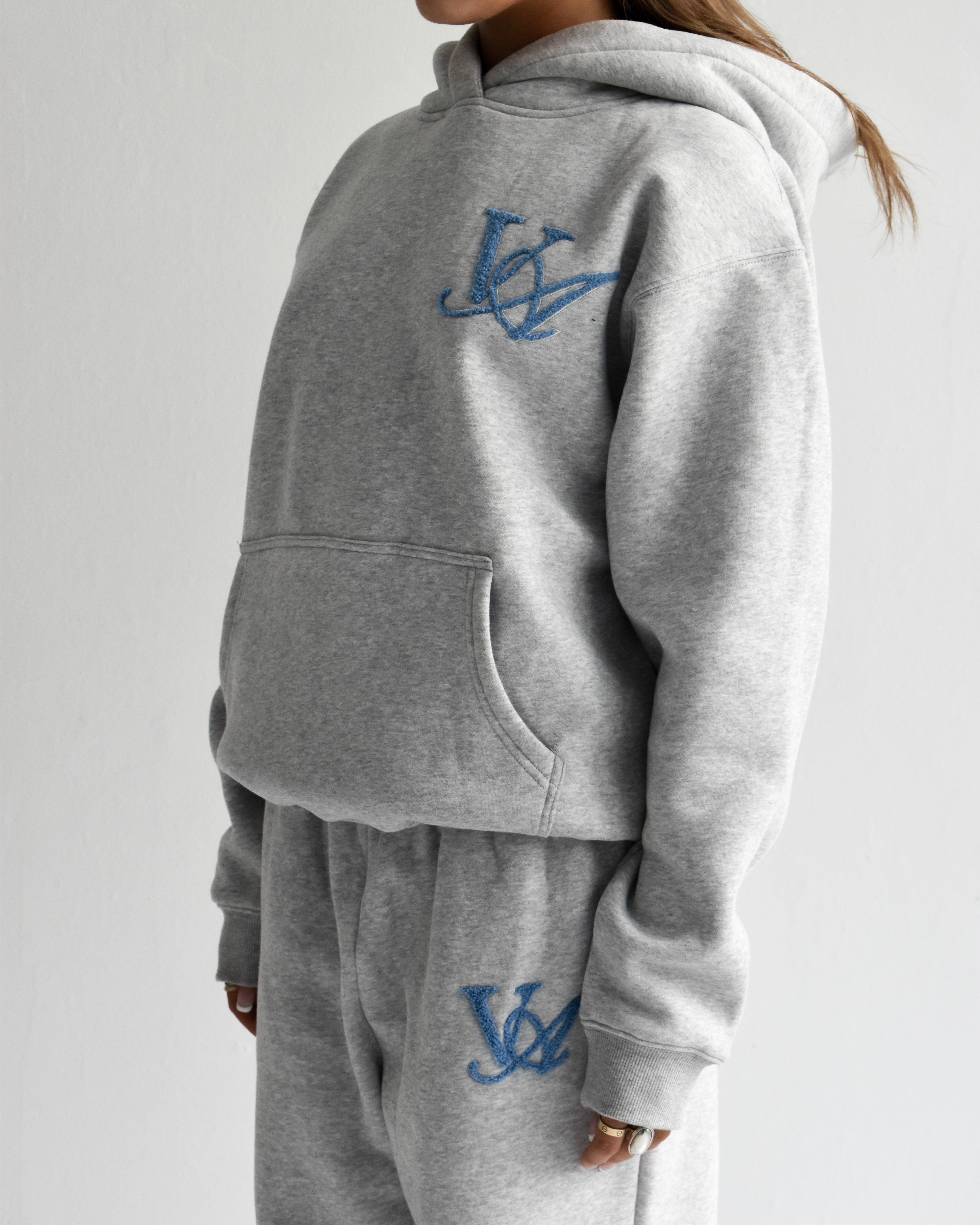 The Classic Hoodie in Grey Marle (Fleece)