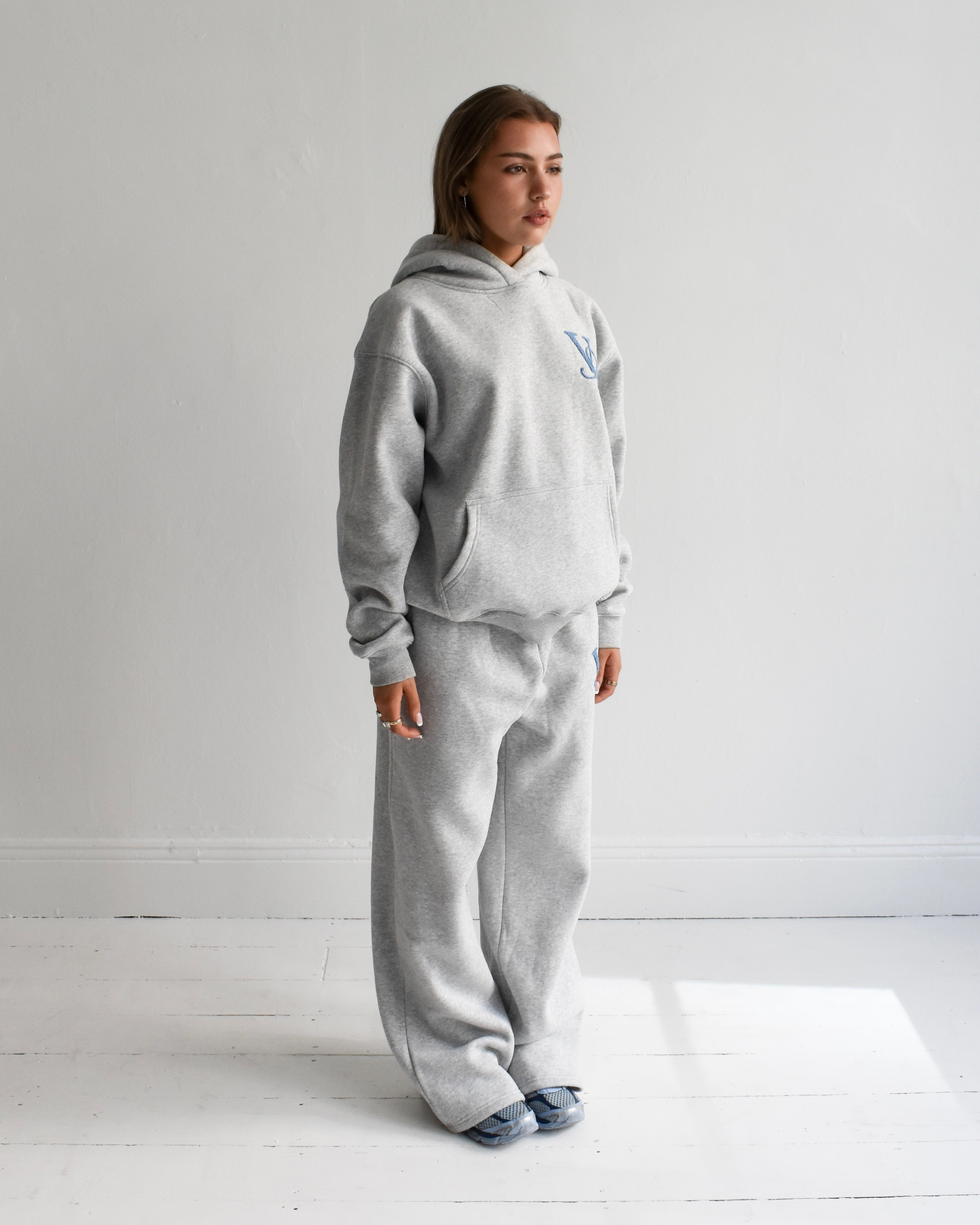 The Classic Hoodie in Grey Marle (Fleece)