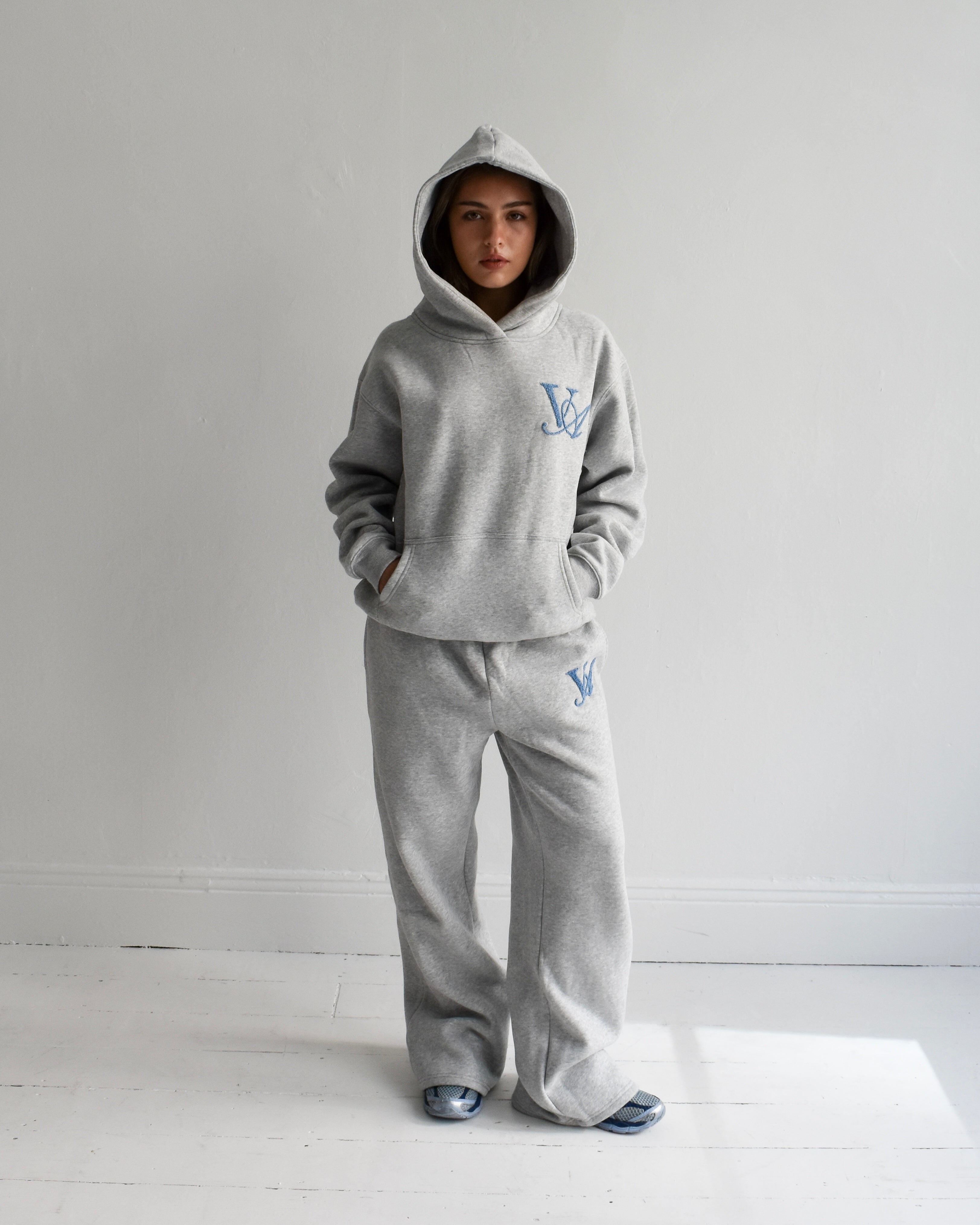 The Classic Hoodie in Grey Marle (Fleece)