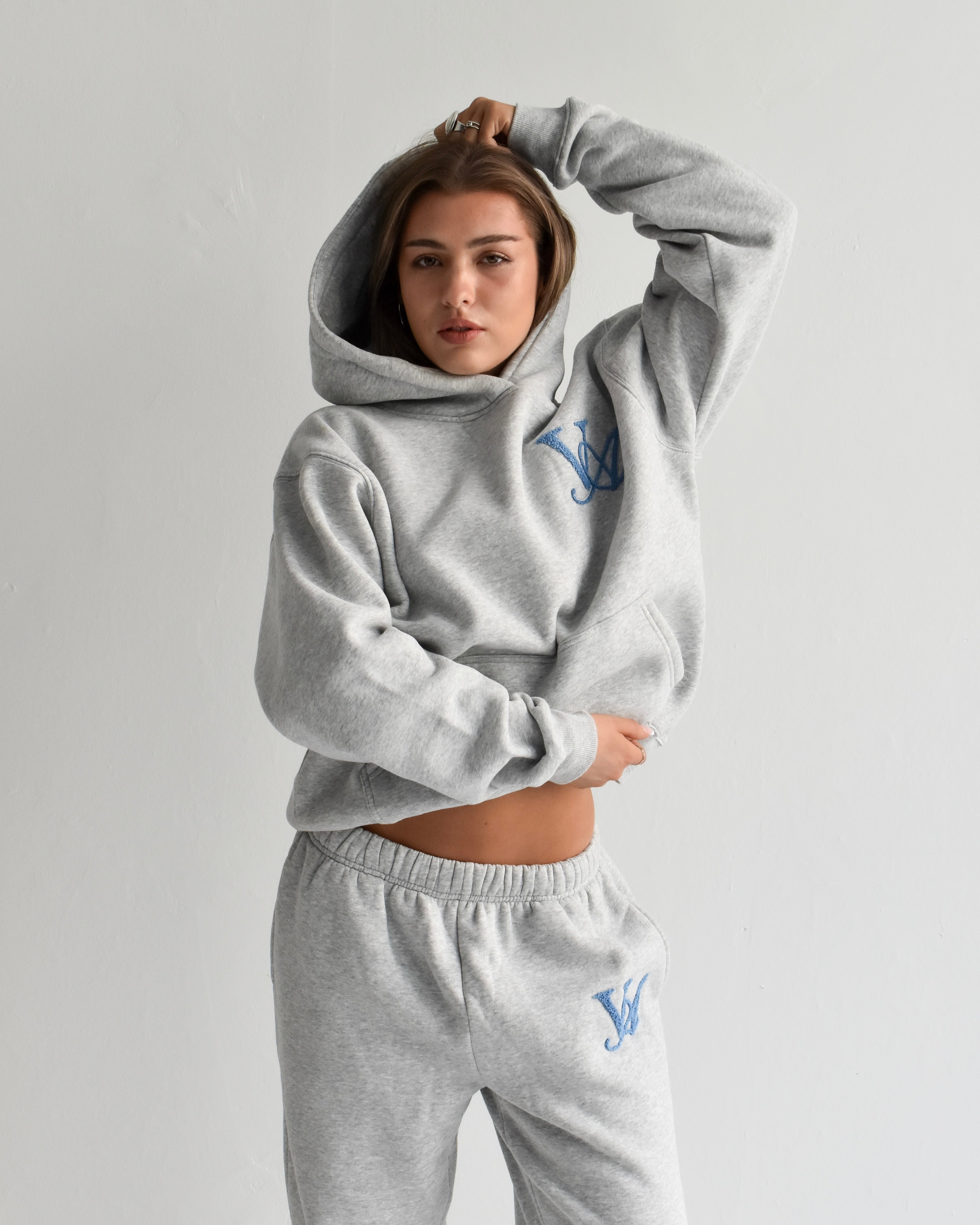 The Classic Hoodie in Grey Marle (Fleece)