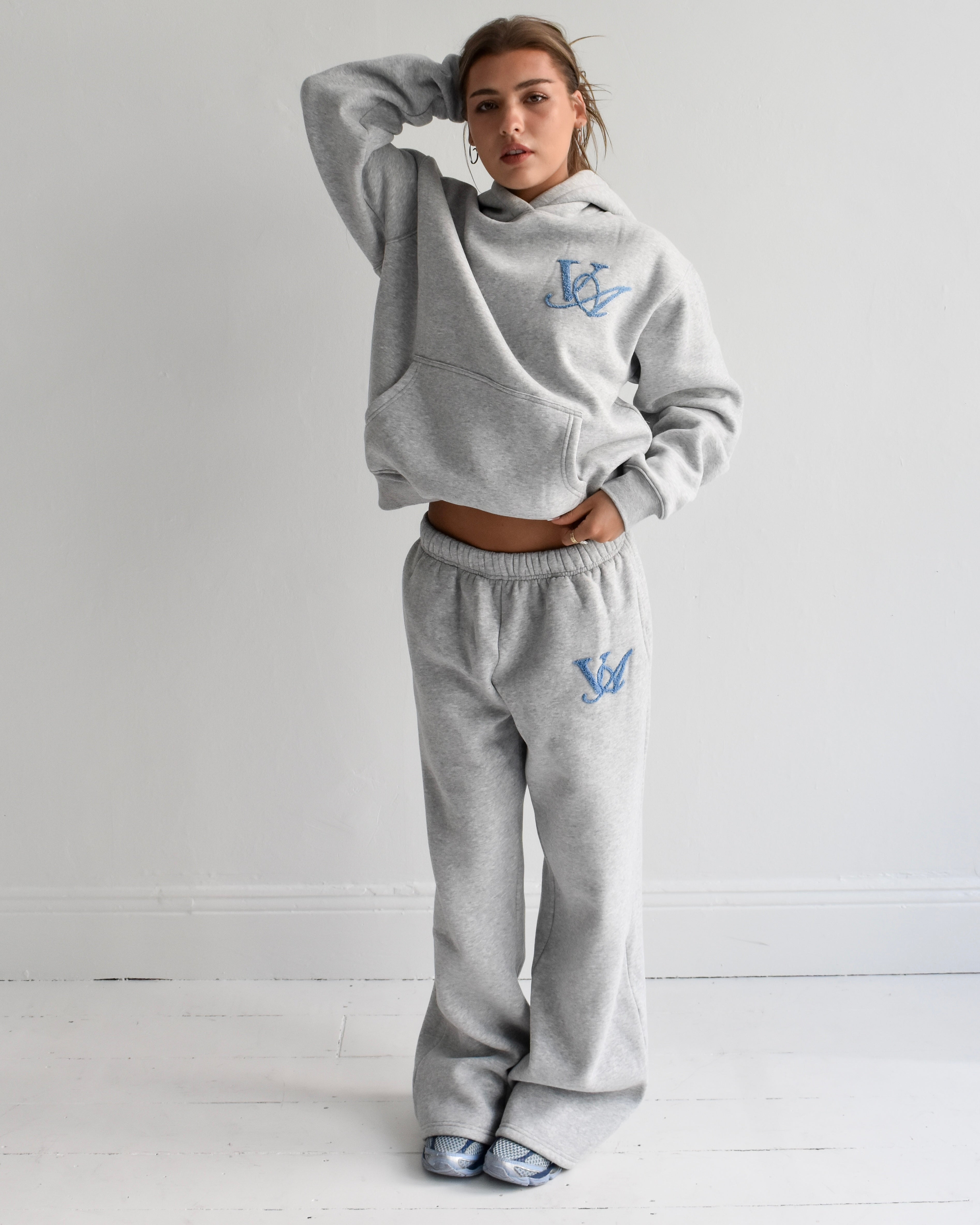 The Classic Hoodie in Grey Marle (Fleece)