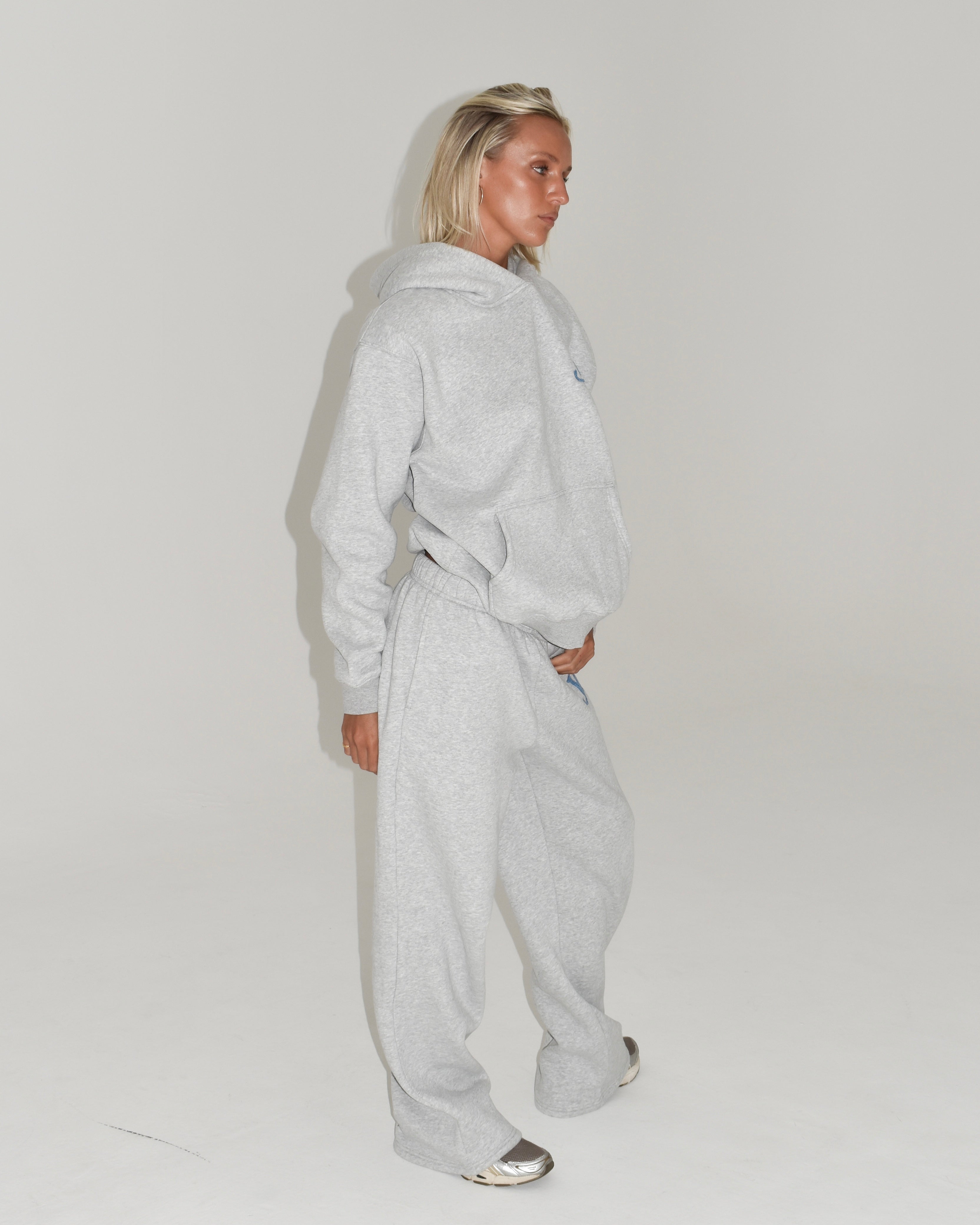 The Classic Hoodie in Grey Marle (Fleece)