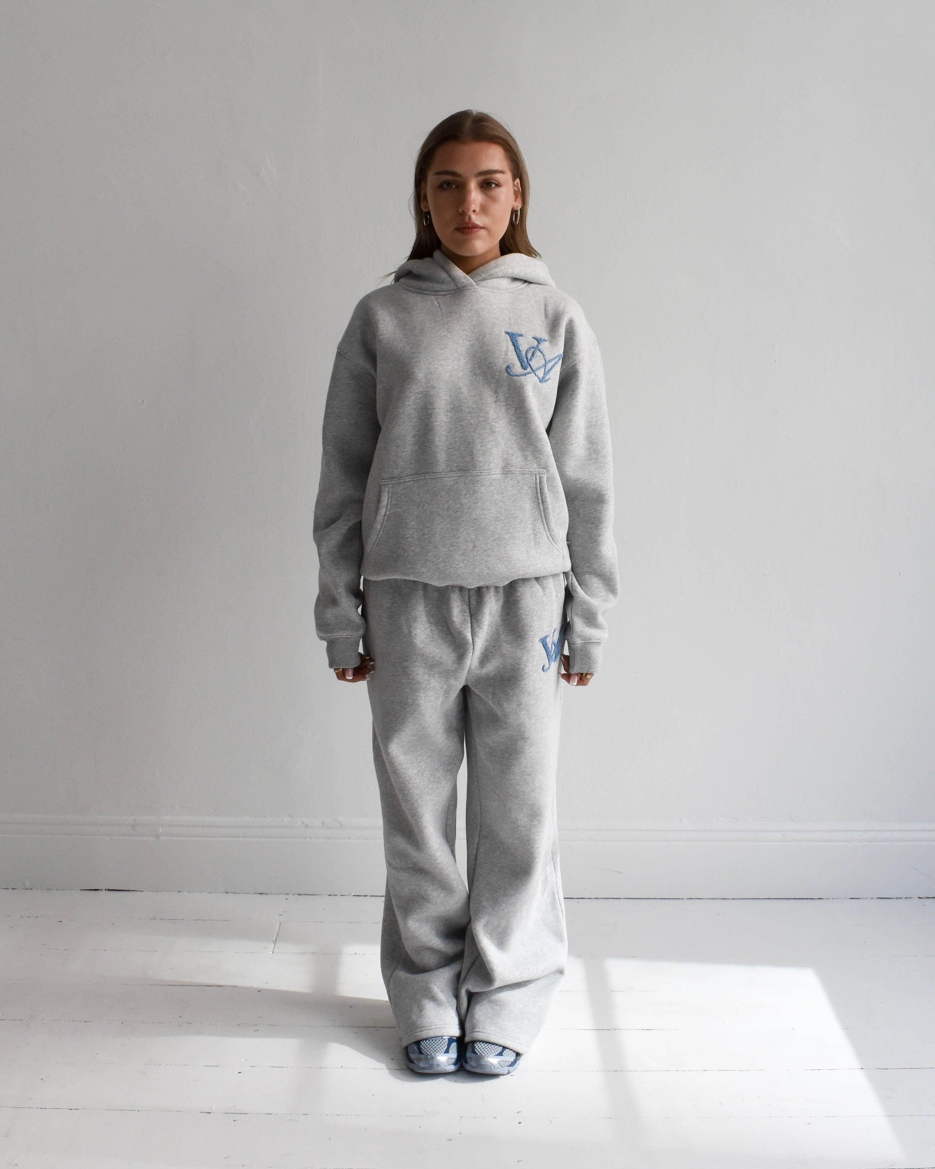The Classic Hoodie in Grey Marle (Fleece)