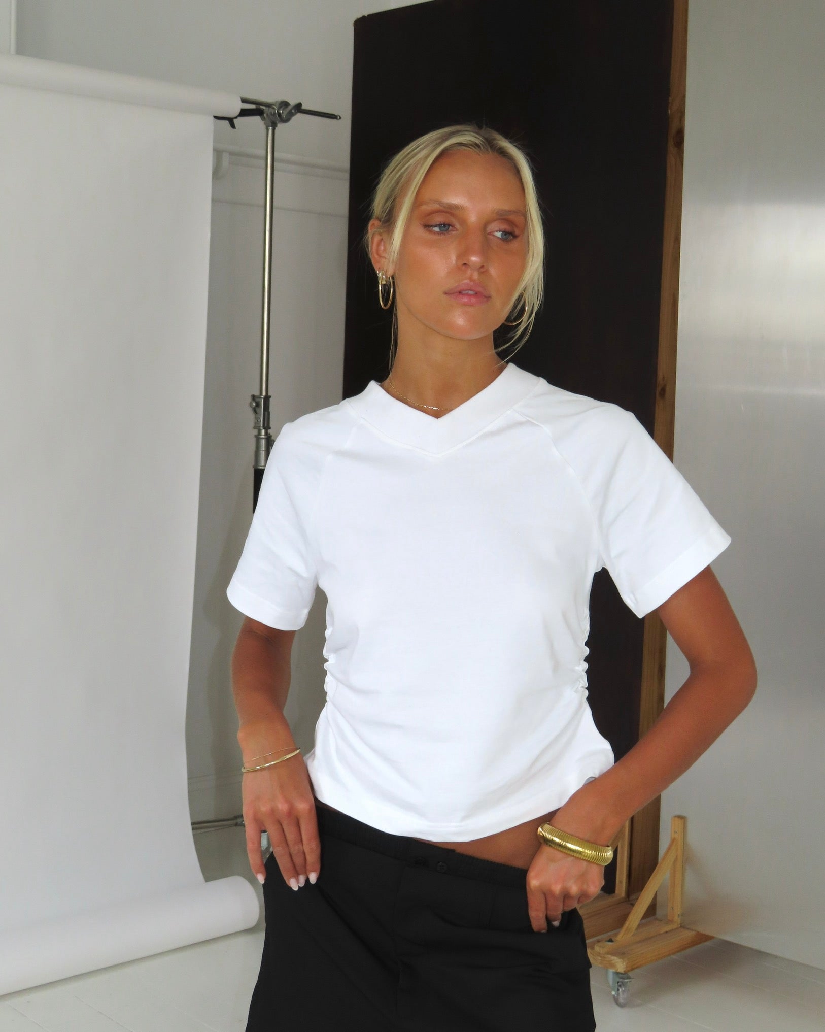 Pre-Order: The Essential V-Neck Tee in White