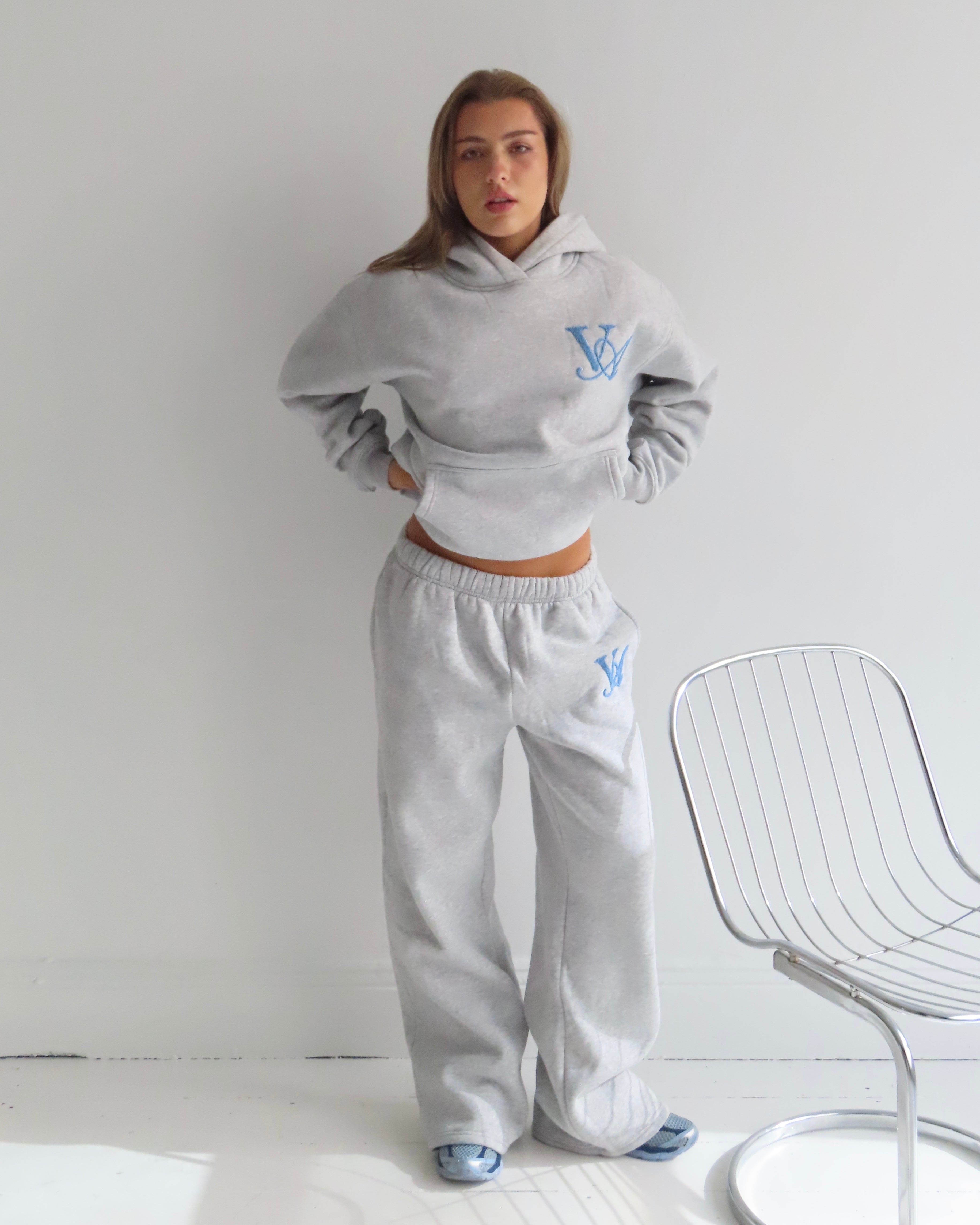 The Classic Hoodie in Grey Marle (Fleece)